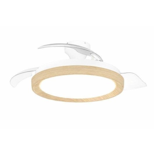 Ventilatore da Soffitto con Luce Philips Bliss 28W+35W 6 Velocità Pale Retrattili LED Silenzioso Telecomando Funzione Inverno