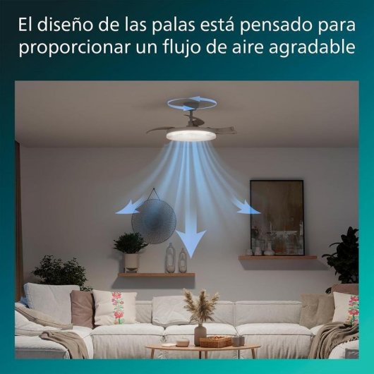 Ventilador de techo Philips Solr 106 cm LED 4500 lm regulable blanco