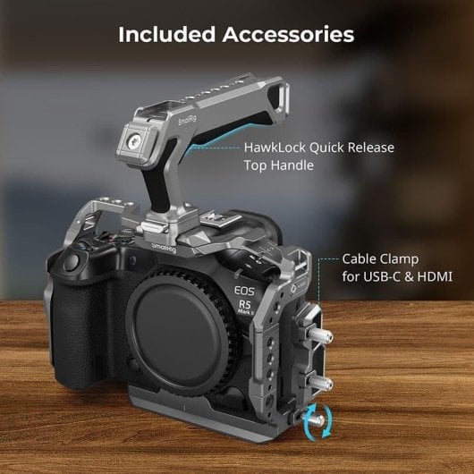 Gabbia fotocamera SmallRig 5029 alluminio nero per Canon EOS R5 Mark II