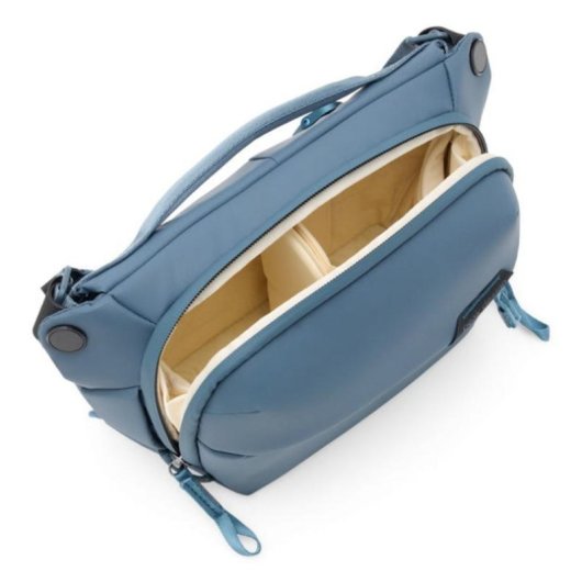 Estuche para cámara Peak Design Everyday azul impermeable con tirante hombro