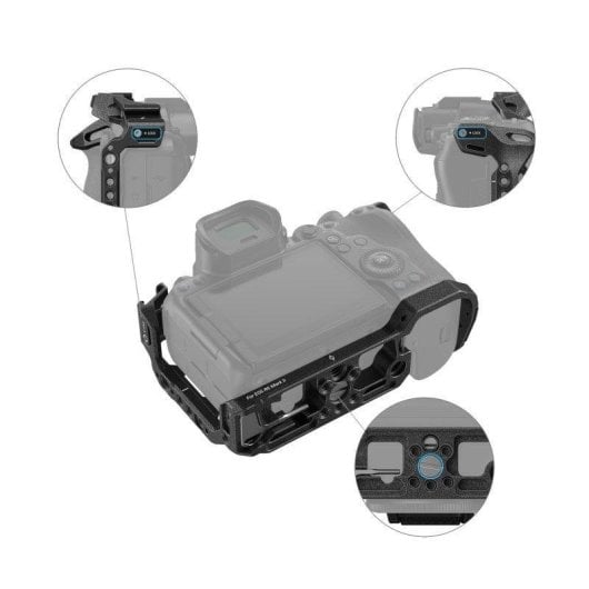 Jaula SmallRig Black Mamba para Canon EOS R6 Mark II alumínio leve