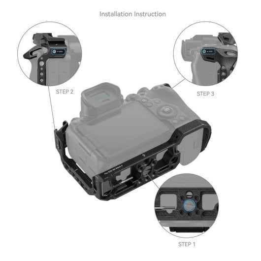 Jaula SmallRig Black Mamba para Canon EOS R6 Mark II alumínio leve