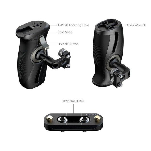 Mango SmallRig 5194 Aluminio Negro 1/4-20 112x79,5 mm