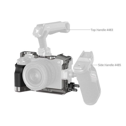 Jaula Smallrig HawkLock 5198 para Sony Alpha 7C II/7CR com pega silicone