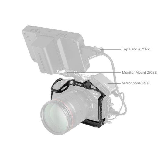 Gabbia fotocamera SmallRig 4975 alluminio nero per Canon EOS R5 Mark II