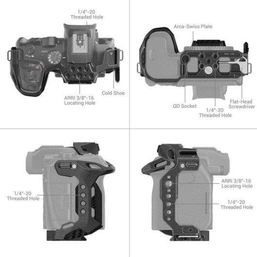 Jaula SmallRig Black Mamba aluminium légère pour Canon EOS R7 polyvalente