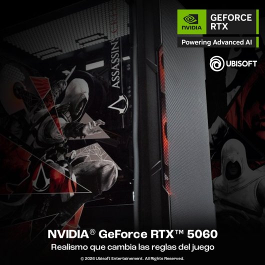 PC PC Lite AMD Ryzen 5 8400F / 16 Go / SSD 1 To / RTX 5060 8 Go V2 - Assassin's Legacy + Windows 11 Famille