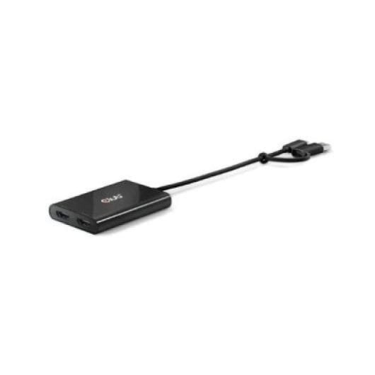 Divisor de vídeo Club 3D CSV-1475 USB-C a Dual HDMI 4K 60Hz Negro