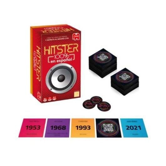 Jogo de Tabuleiro Diset Hitster 100% Espanhol 300 Cartas 37 Tokens
