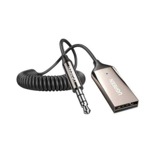 Adaptador Ugreen 70601 Bluetooth 5.3 USB y Jack 3.5 mm Negro Metálico