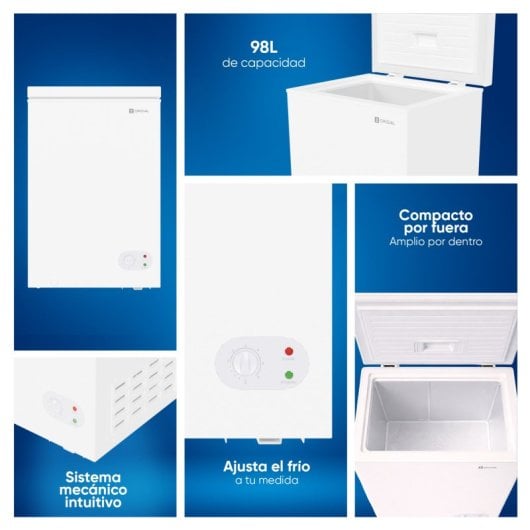 Origial ORIFREEZE98LAWE Congelador Arcón 98L E blanco