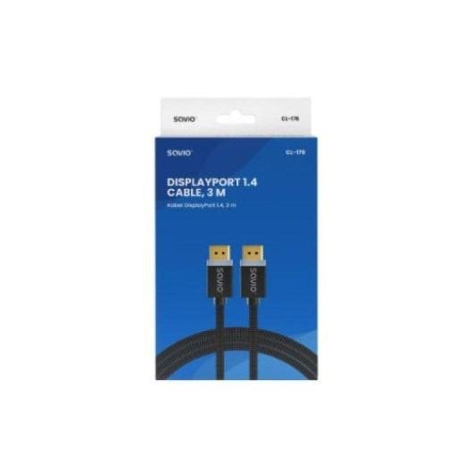 Câble DisplayPort Savio CL-176 3m 8K 60Hz HDR Noir