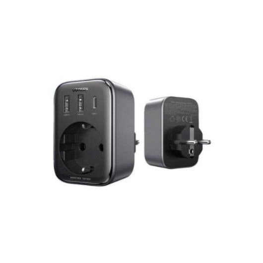 Enchufe Ugreen 90613 Inteligente 30W 2xUSB-A 1xUSB-C Preto