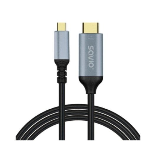 Cabo USB-C Savio CL-184 HDMI 3m 4K 60Hz Preto