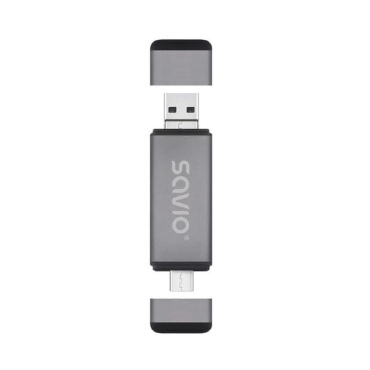 Lettore di schede Savio AK-72 USB 3 in 1 USB-C USB-A MicroSD 480 Mbps