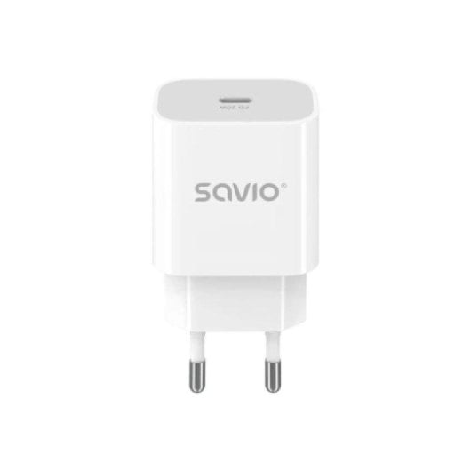 Chargeur Savio LA-09 20W USB-C Compact Protection Avancée Blanc