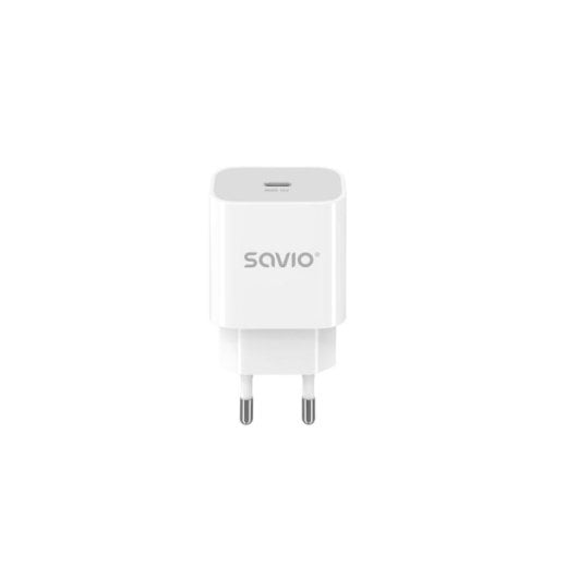 Chargeur Savio LA-09 20W USB-C Compact Protection Avancée Blanc