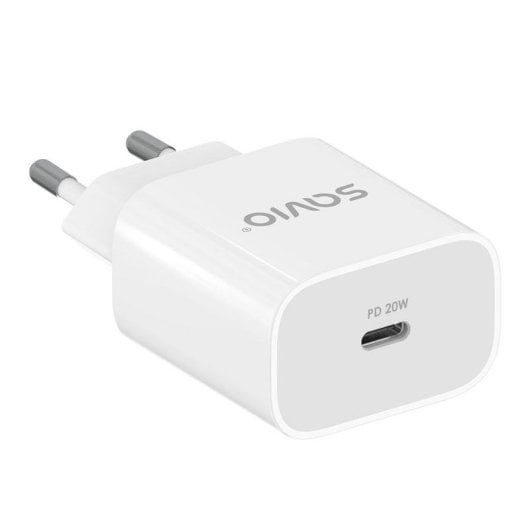 Chargeur Savio LA-09 20W USB-C Compact Protection Avancée Blanc