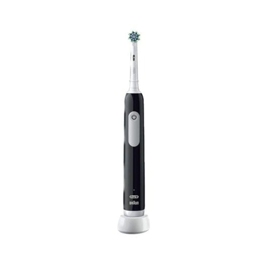 Cepillo dental eléctrico Oral-B Pro 1 Cross Action negro con estuche y control de presión