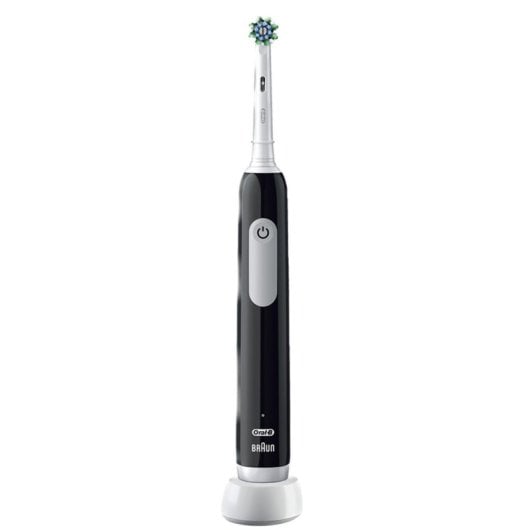 Cepillo dental eléctrico Oral-B Pro 1 Cross Action negro con estuche y control de presión