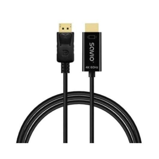 Câble DisplayPort Savio CL-189 4K 60Hz 1,5 m Noir Plug & Play