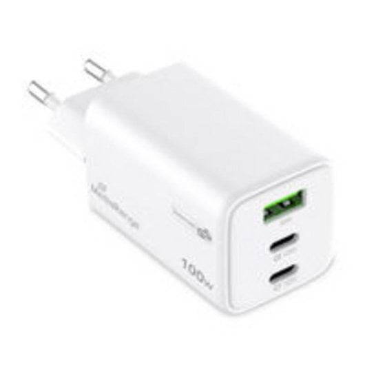 Cargador Mediarange MRMA123 100W 2x USB-C 1x USB-A Carga Rápida GaN