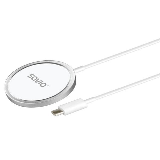 Chargeur sans fil Savio LA-11 15W Qi MagSafe USB-C Blanc