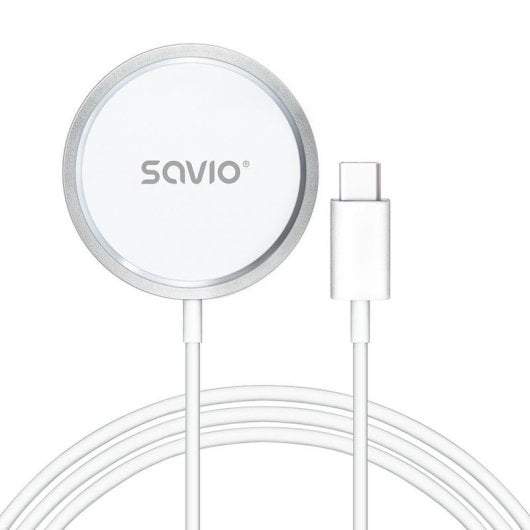 Chargeur sans fil Savio LA-11 15W Qi MagSafe USB-C Blanc