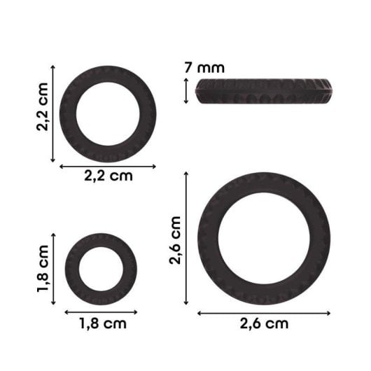 Penisring Do You Erotic Set 3 Silikon Elastisch Texturiert Phthalatfrei