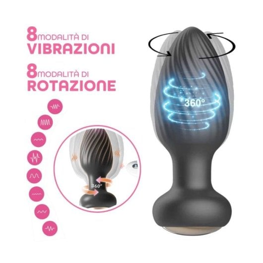 Analplug Do You Erotic ApYR121 Vibrations- und Rotationsfunktionen, Silikon, Fernbedienung