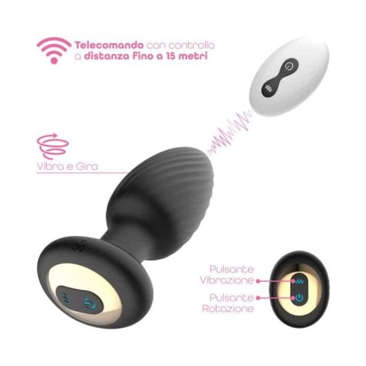 Analplug Do You Erotic ApYR121 Vibrations- und Rotationsfunktionen, Silikon, Fernbedienung