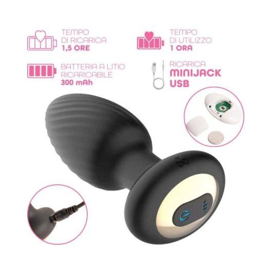 Analplug Do You Erotic ApYR121 Vibrations- und Rotationsfunktionen, Silikon, Fernbedienung