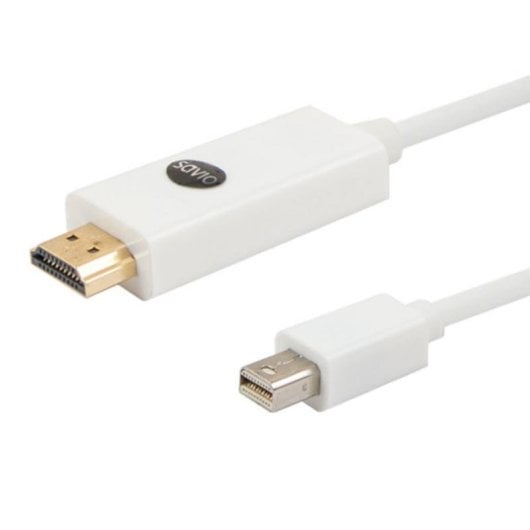 Câble Mini DisplayPort Savio CL-83 1,8 m HDMI Blanc Connecteurs Or