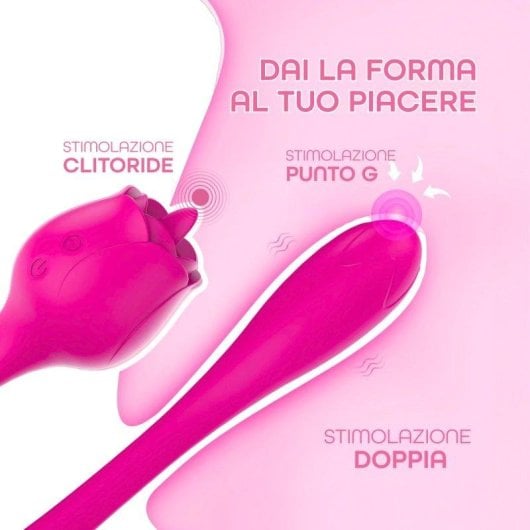 Stimolator Do You Erotic Rose 2in1 Vibrator Licking 10 Modi IPX7 USB