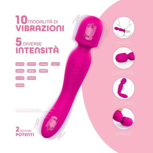 Massajador Wand Do You Erotic ApIBYA042A Silicone Vibração Dupla 10 Modos