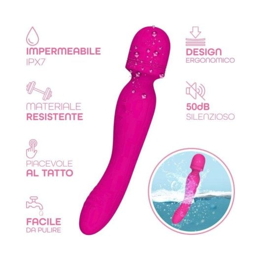 Massajador Wand Do You Erotic ApIBYA042A Silicone Vibração Dupla 10 Modos
