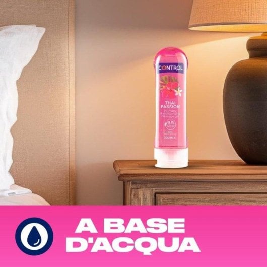 Gel de Massagem Control Thai Passion 200ml base aquosa aroma floral exótico
