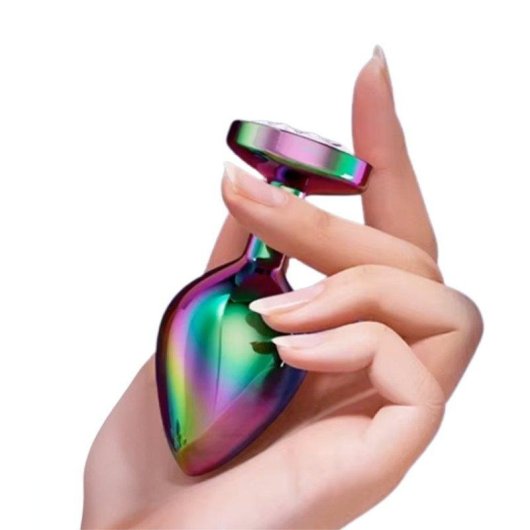 Buttplug Do You Erotic Rainbow Herz-Juwel Aluminium IPX7 Small Medium