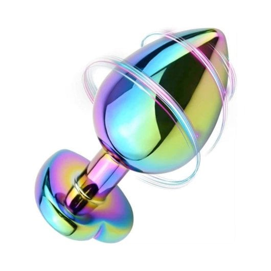 Buttplug Do You Erotic Rainbow Herz-Juwel Aluminium IPX7 Small Medium