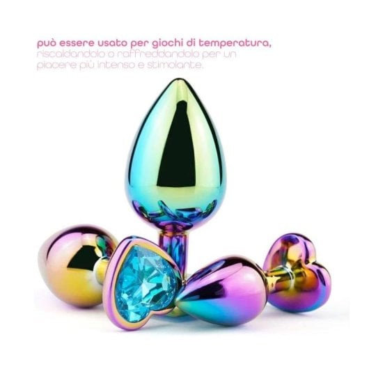 Buttplug Do You Erotic Rainbow Herz-Juwel Aluminium IPX7 Small Medium