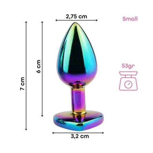 Buttplug Do You Erotic Rainbow Herz-Juwel Aluminium IPX7 Small Medium