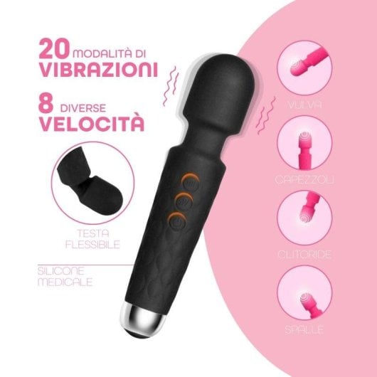 Massajador Wand Do You Erotic Silicone Recarregável 20 Vibrações IPX6