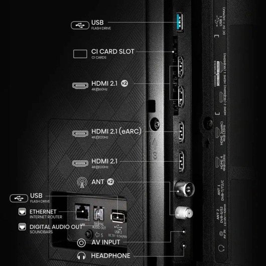 TV Hisense OLED 65A85Q 65" 4K UltraHD 120Hz Smart TV VIDAA HDR10+ Dolby Atmos