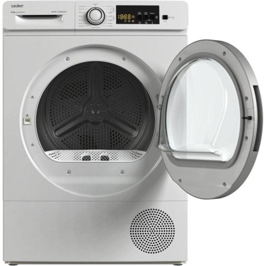 Secadora de bomba de calor Sauber SERIE 5-DR8025V 8 kg Clase E con 15 programas e iluminación de tambor