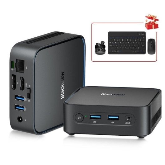 Mini PC Blackview MP50 AMD Ryzen 5 3500U 16GB 512GB SSD Vega 8 Windows 11 Pro Airbuds