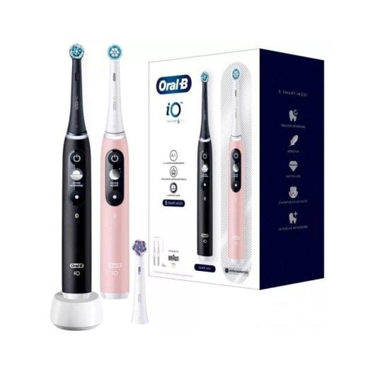 Elektrische Zahnbürste Oral-B iO Series 6 Duo Schwarz Rosa 5 Modi