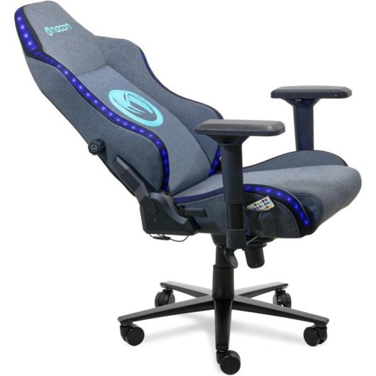 Silla gaming Nacon CH-800TRGB textil gris RGB ajuste lumbar reposabrazos 4D