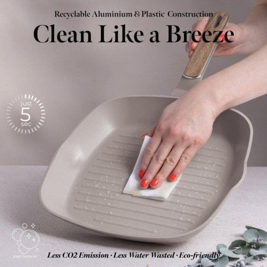 Sartén Berlinger Haus Nórdica Taupe BH8342 set 3 piezas inducción titanPro