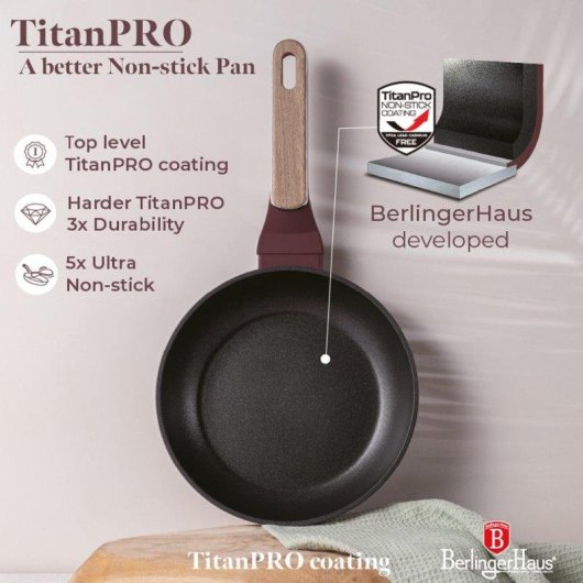 Sartén Berlinger Haus Leonardo Nordic Pack 3 TitanPro Inducción Antiadherente