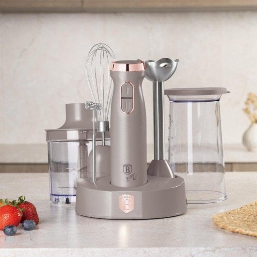 Batidora de mano Berlinger Haus BH9562 Taupe 800W 6 en 1 con accesorios